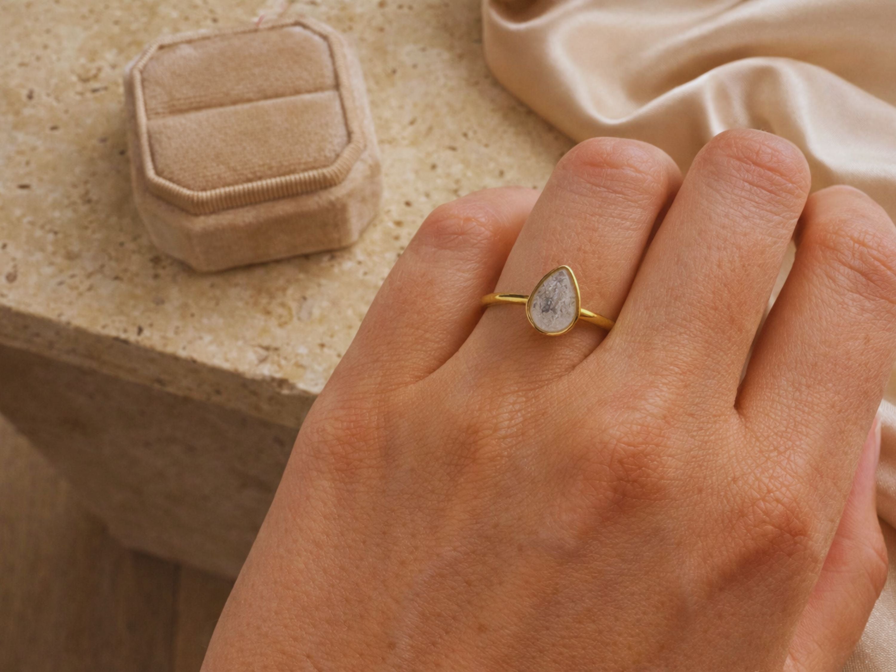 Teardrop Memorial Ring