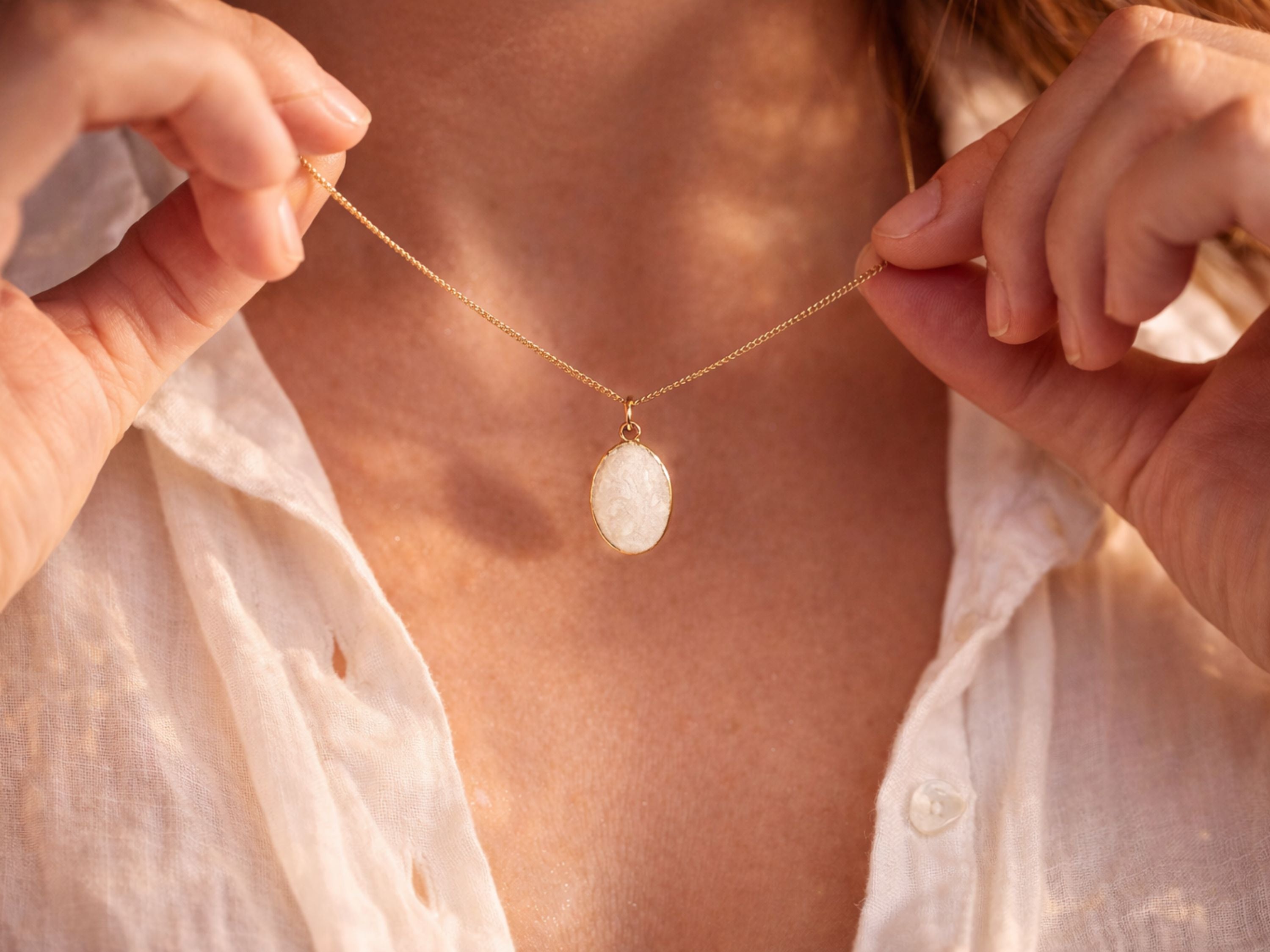 Oval Memorial Necklace