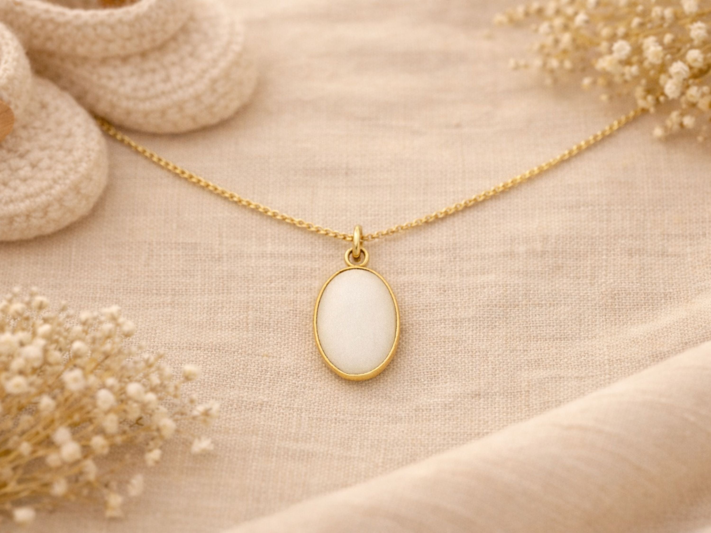 Oval Breastmilk Necklace