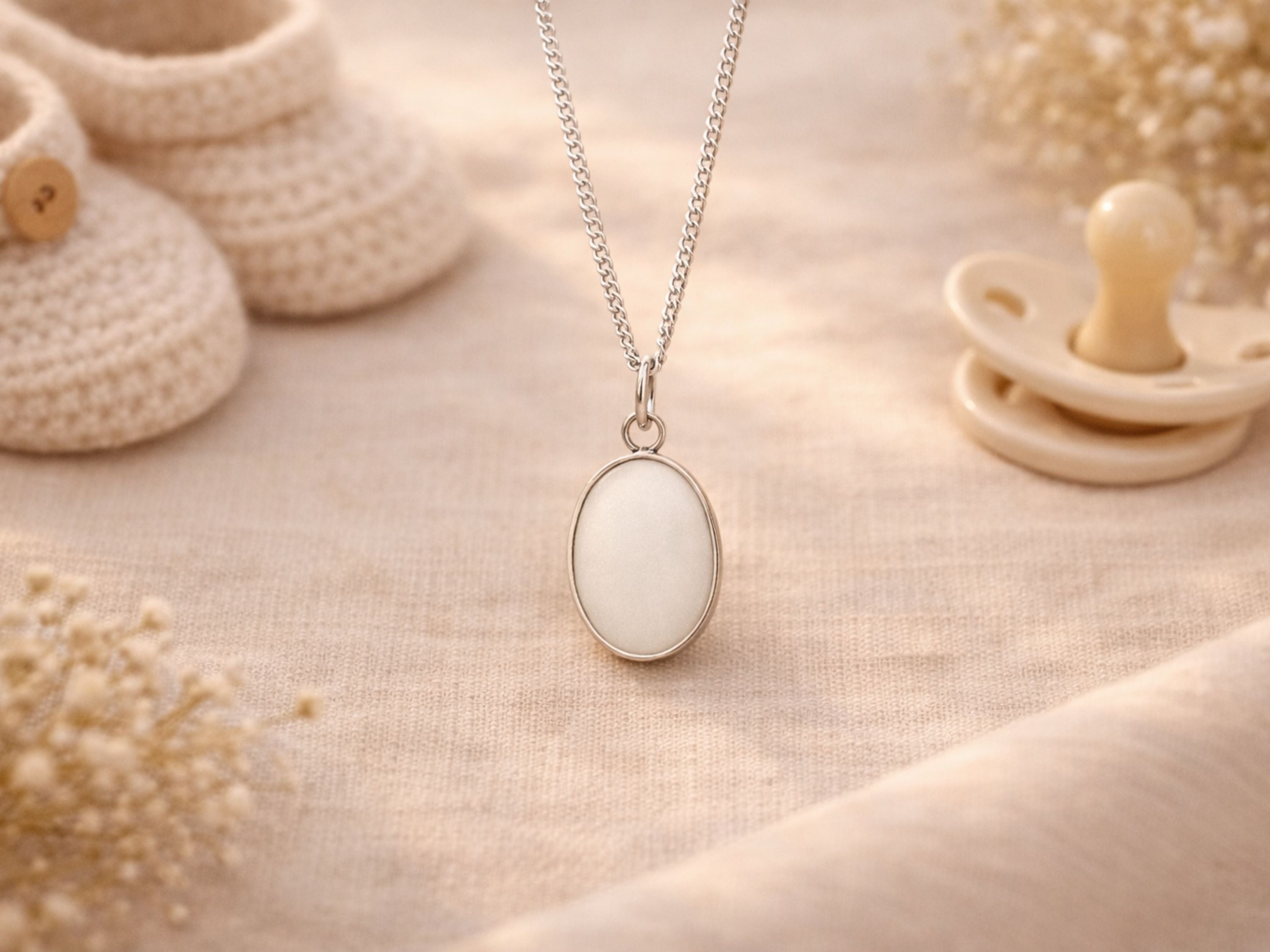 Oval Breastmilk Necklace