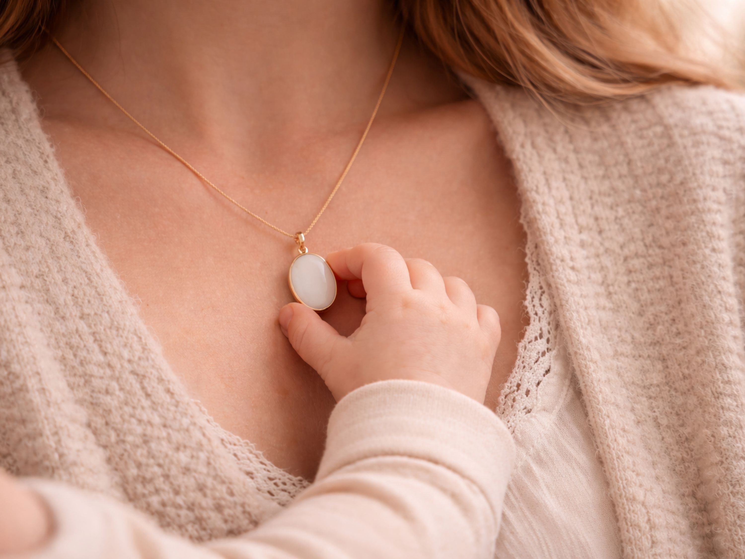 Oval Breastmilk Necklace